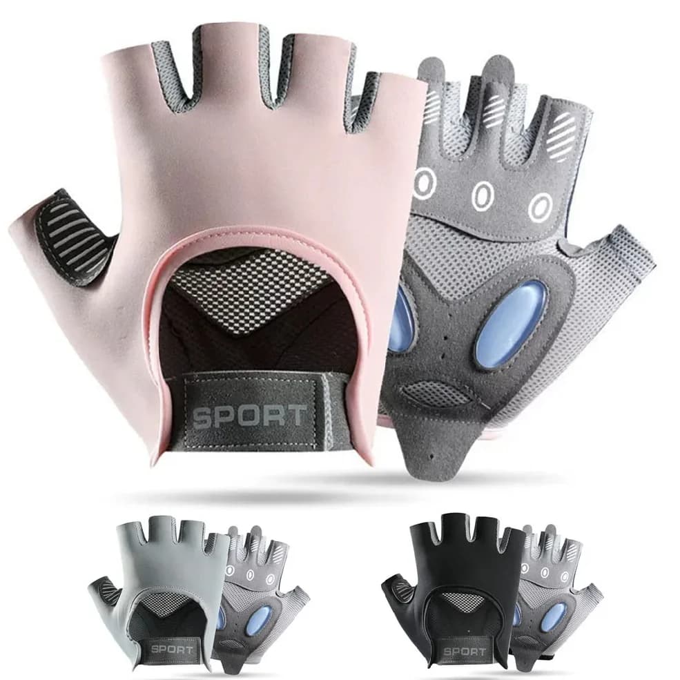 Cycling Gloves for Fitness, Mid-Size, Anti-slip, Absorbent, Ice Silk, for Men and Women, Yoga, Sports, Gym - Wholesale