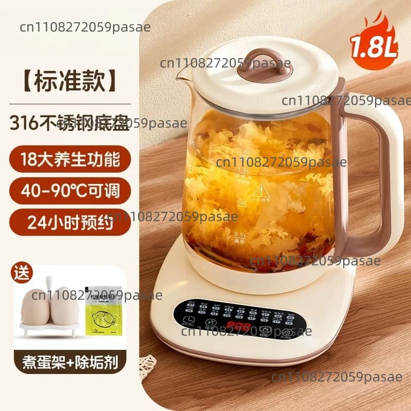 Glass Electric Kettle with Temperature Control, Infusion Teapot, Heat Maintenance Function 24h, 1.8L Multifunction