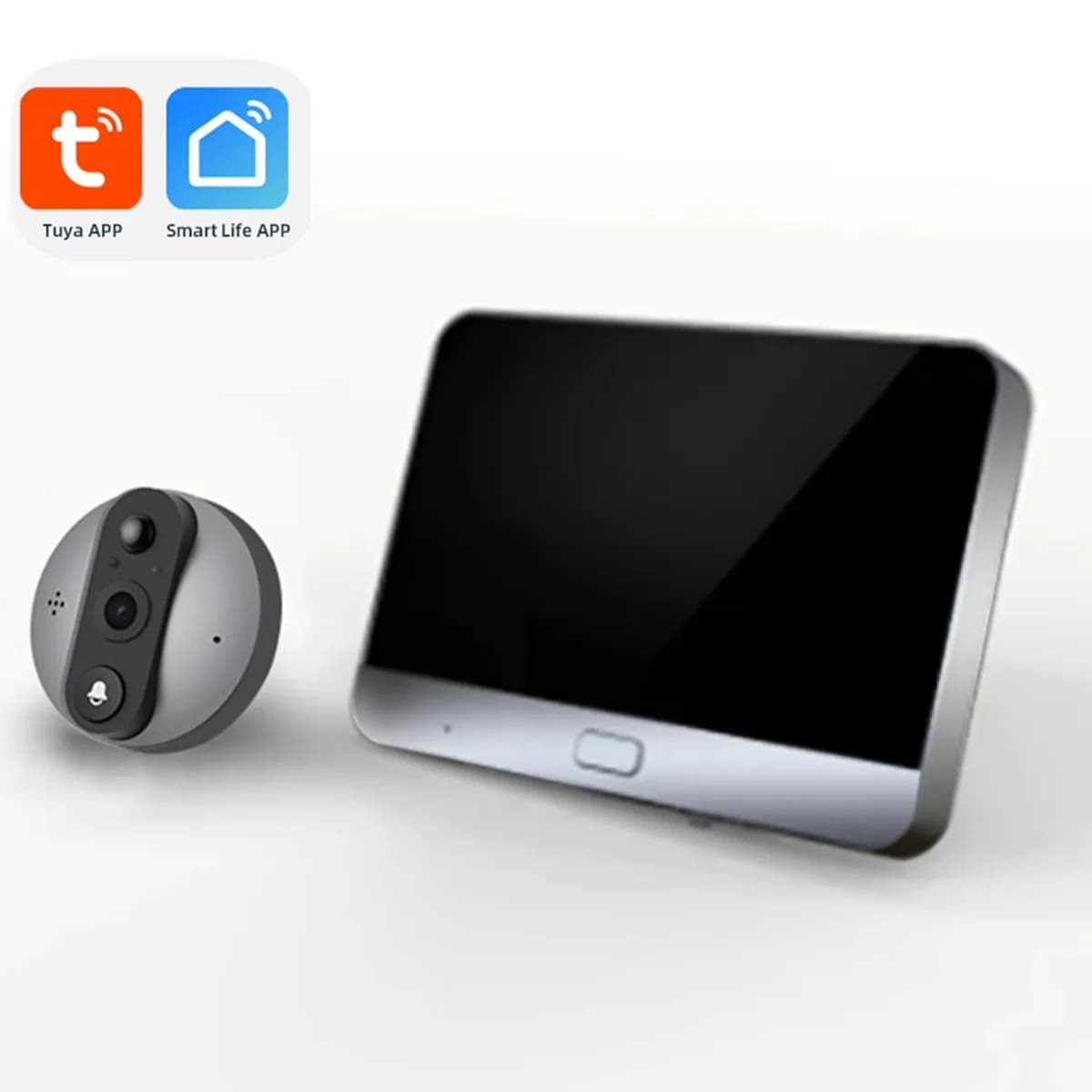 Schermo ips da 4,3 pollici 2MP 1080P Tuya APP WIFI Campanello IR Visione notturna Campanello visivo Citofono Videocitofono