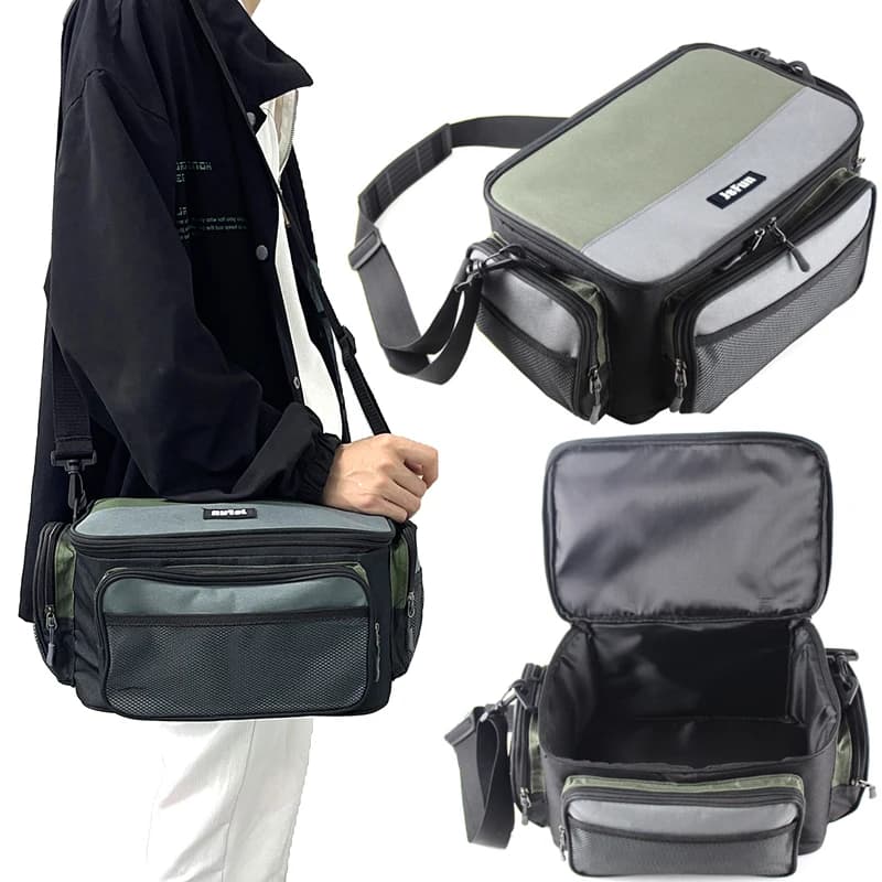 JSFUN Large Capacity Multifunctional Fishing Equipment Bag Oxford Fishing Tool Storage Box