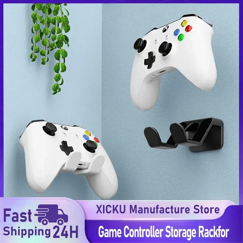 Wall Mounted Game Controller Bracket Bracket Base No Punching Required Controller Storage Rack for Nintendo Switch Pro Sony Xbox