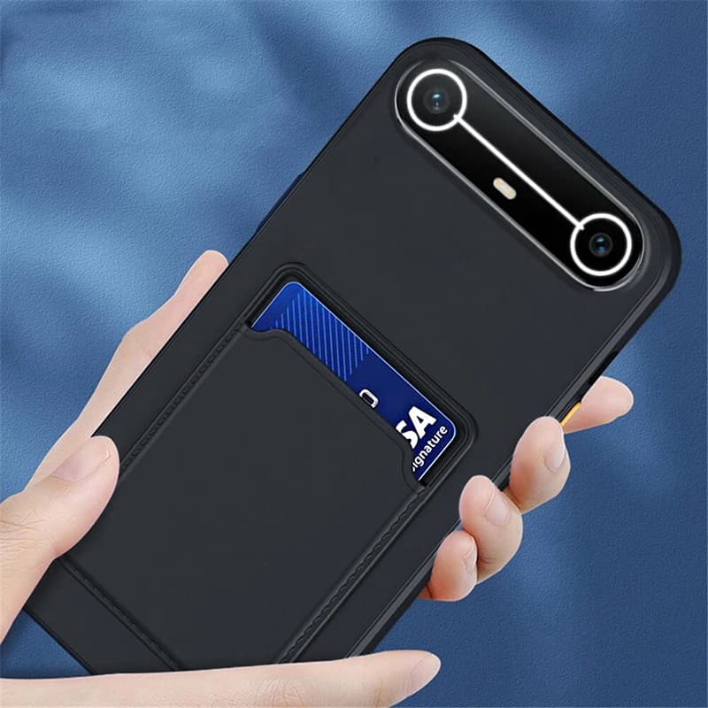 Skinlee per Tecno Spark Custodia sottile Borsa per carte inseribile Cover antiurto in silicone per involucro posteriore sottile Tecno Spark