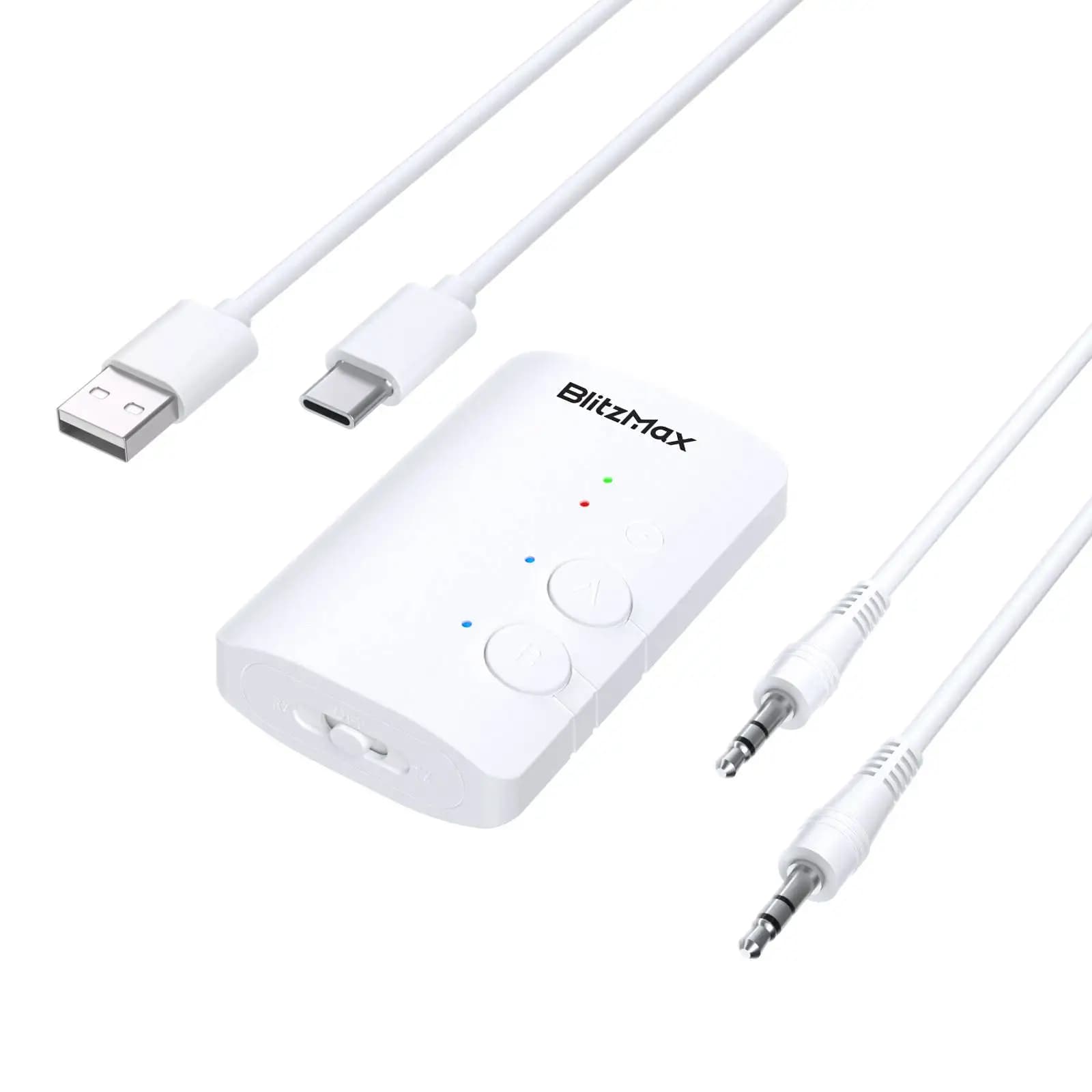 Blitzwolf BlitzMax BM-LE505 Transmitter Receiver bluetooth V5.2 Adaptive HiFi Sound Wireless Adapter for PC TV Wired Speaker