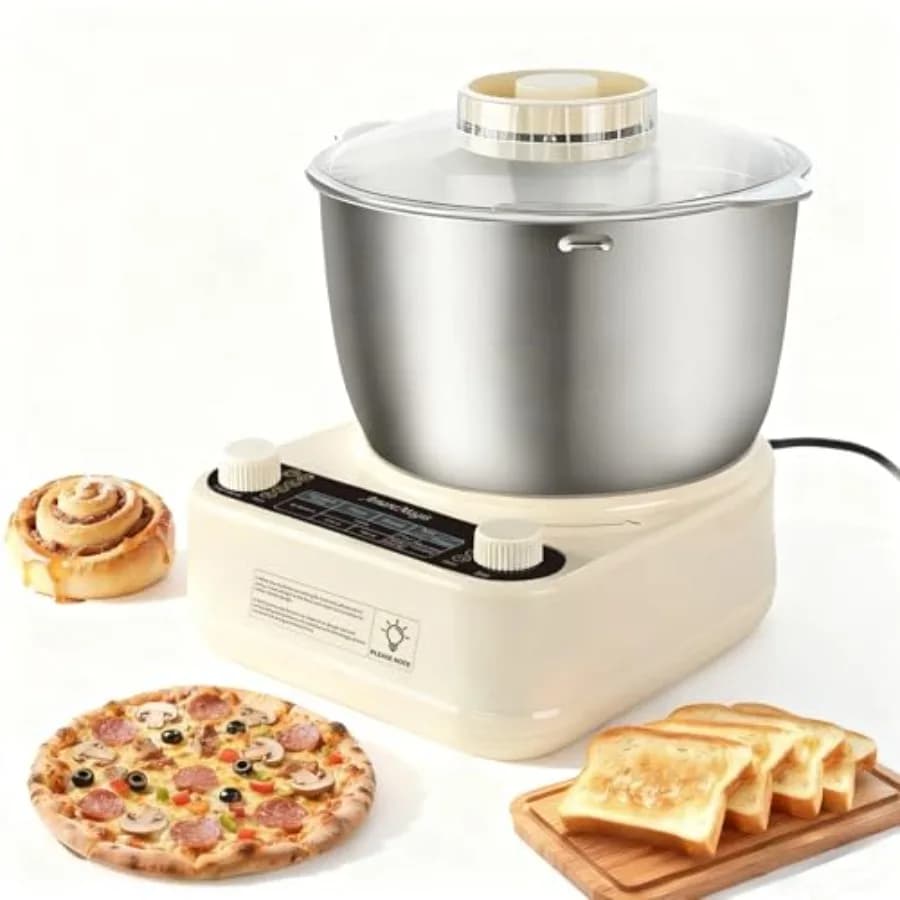 Impastatrice Elettrica con Timer e Funzione di Fermentazione per Pane, Pizza, Pasta e Impasti a Lievitazione Naturale, Capacità Fino a 1,4 kg di Impasto