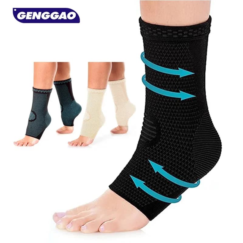 1 paio di maniche a compressione per caviglia - Stabilizzatore di supporto per caviglia per tendinite di Achille, fascite plantare, gonfiore, artrite, sport