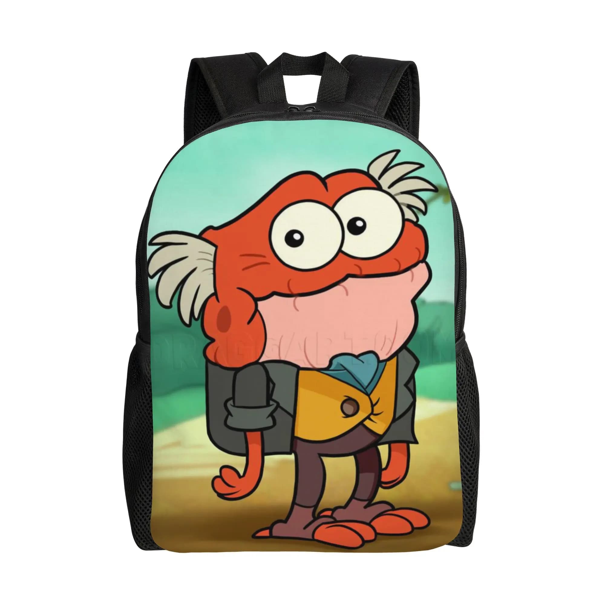 Zaino Femminile Stile Harajuku per il Ritorno a Scuola, Design Hop Pop Amphibia