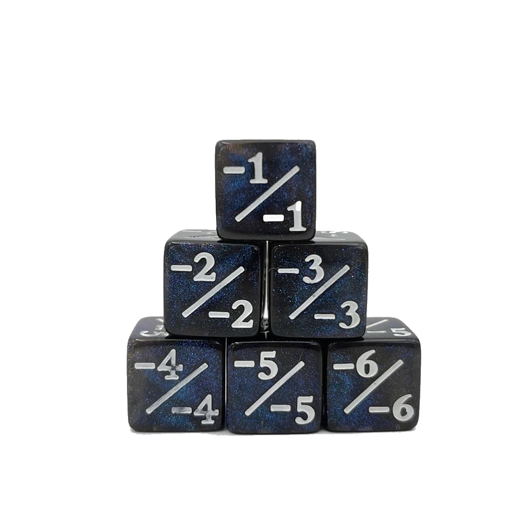 Set di 6 Dadi per MTG D&D, Dadi Contatori per Dungeons and Dragons o Magic the Gathering, D6 D&D MTG, Dadi in Osso, Accessori
