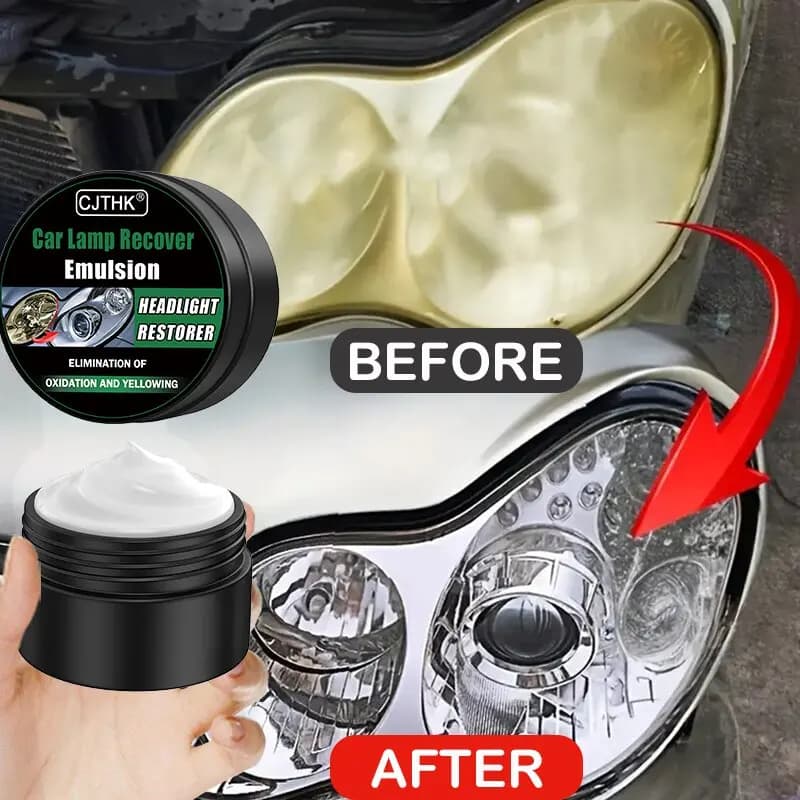 Car Headlight Restoration Kit - Renew Yellow Hues, Scratch & Blur Repair, Restore Brightnes to Both Front & Rear Headlamp Polish