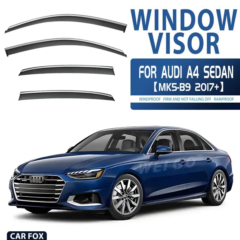 Per Audi A4 Sedan B6 B7 B8 B9: Accessori per auto, deflettori antivento per finestrini laterali, tendine parasole per finestrini posteriori, protezioni antipioggia.