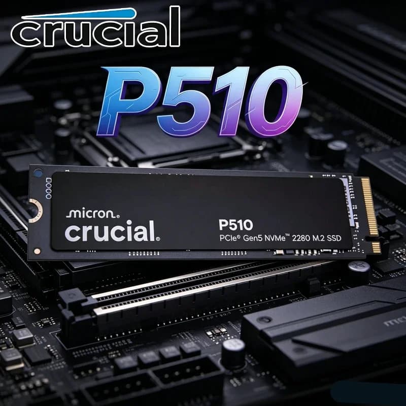Crucial P510 M.2 2280 PCIe Gen5 NVMe SSD 1TB 2TB,PCIe 5.0 High Speed Internal Storage Drive for Laptop Desktop PC