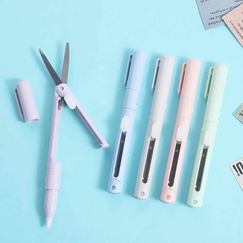 Utensile da Taglio Portatile per Lavori di Cartoleria, Sicuro per Carta, Taglierino di Precisione per Arte, Forbici Pieghevoli, Taglierino per Adesivi