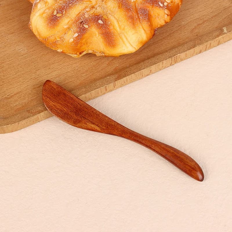 1Pc Coltello per marmellata in legno Giappone Spatola per burro Coltelli da cena Manico in legno spesso Stile coltello Taglierina per formaggio Utensili da cucina Gadget