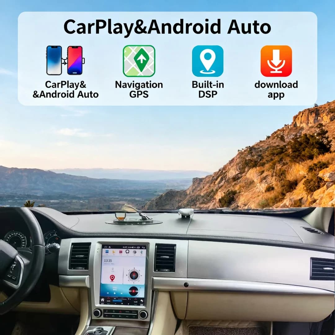 12.1" Android 14 256G For Jaguar XF XFL 2004-2015 Carplay Car DVD GPS Navigation Auto Radio Stereo Multimedia Player Head Unit