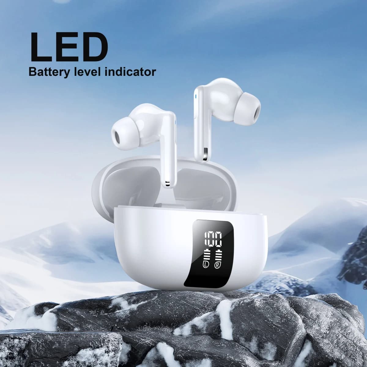 New wireless bluetooth earphone ANC sports earphones with active noise cancellation Premium sports headphones for Android/iPhone