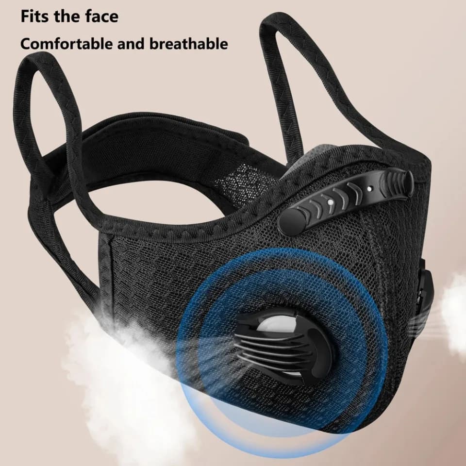 1PCS Cycling Mask With Activated Carbon Filter Mask PM2.5 Anti-Pollution Washable Sports Mask Outdoor Sports Training Mask