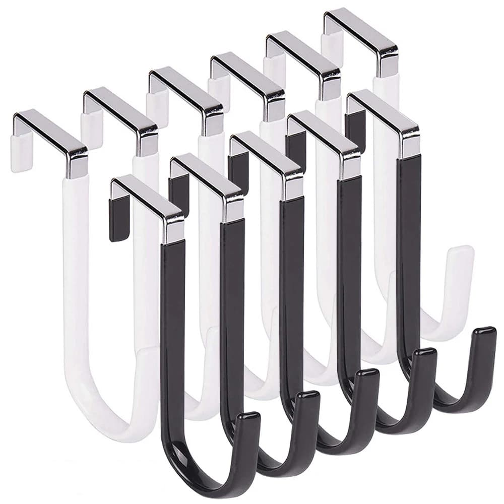Rear hooks for door with rubber key rings, clothes, towels, hats, clothes hangers, hook for living room, bedroom, bathroom, kitchen, organizer