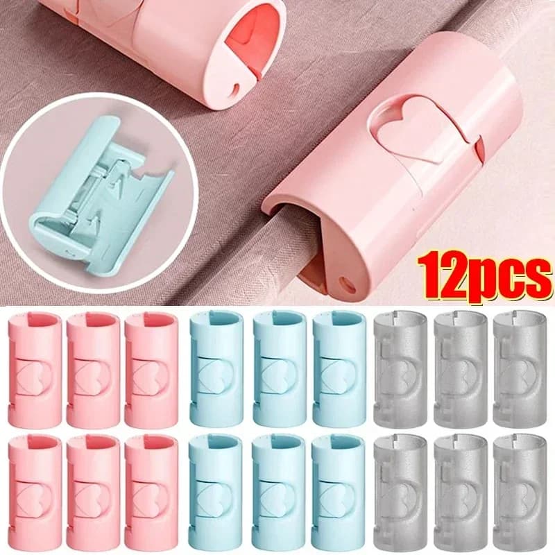 6/12 Pieces Clips for Sheets and Feathers, Mattress Clips, Bucato Mollettes, Home Organizer