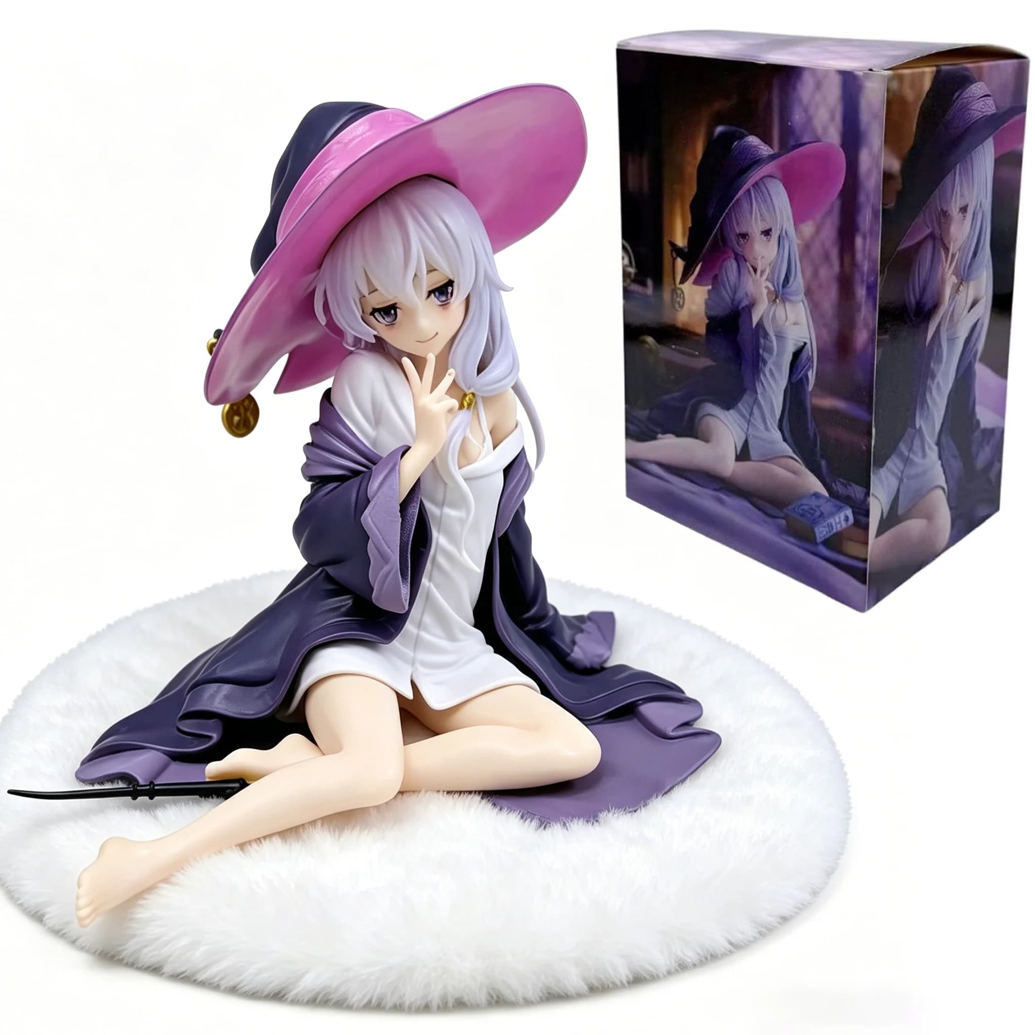 Figura Anime di Elaina da Wandering Witch: The Journey of Elaina ~versione Relax~ Action Figure Statuetta da Collezione Modello Giocattolo Regalo