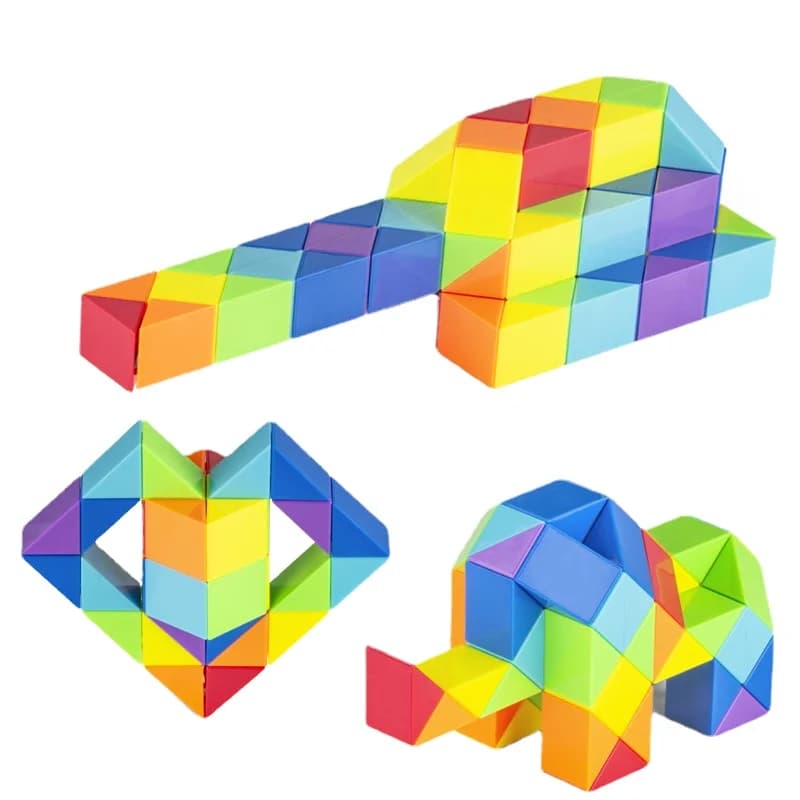24 giocattoli cubo magico colorato Puzzle 3D Fidget cubo trasformabile giocattoli educativi per bambini Twist regalo Puzzl per bambini trasformabile