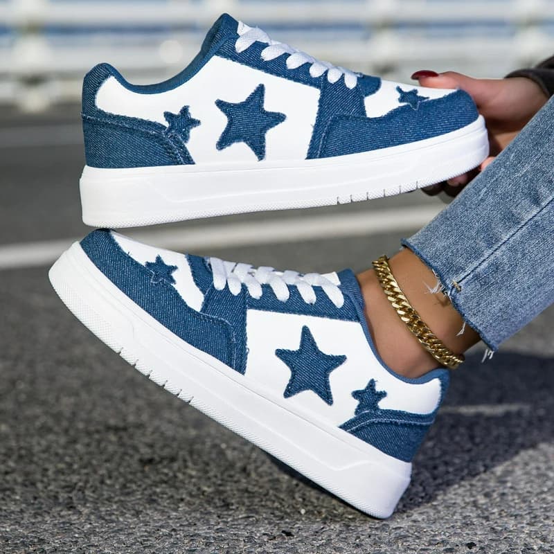 Sneakers da Donna Autunnali Bianche, Scarpe Leggere con Suola Spessa Antiscivolo, Scarpe da Skateboard Unisex, Scarpe Casual in Tela per Uomo
