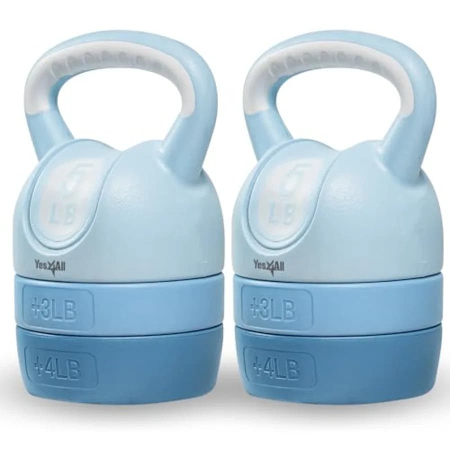 Adjustable Kettlebell Set for Strength Training - Black Iron Kettlebell Durable with Lyscia Handle for Versatile Training