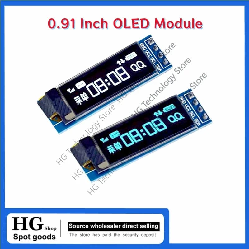 OLED module 0,91 inch white/blue OLED 128X32 OLED LCD LED SSD1306 Display module 0,91" IIC Communicate for arduino