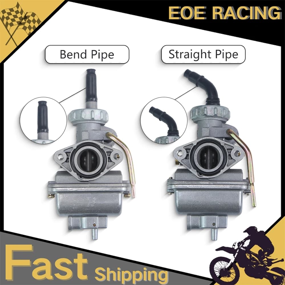 20mm PZ20 Carburetor Carb Bend Pipe Straight Pipe For 50cc 70cc 90cc 110cc Chinese ATV Dirt Bike Go Kart