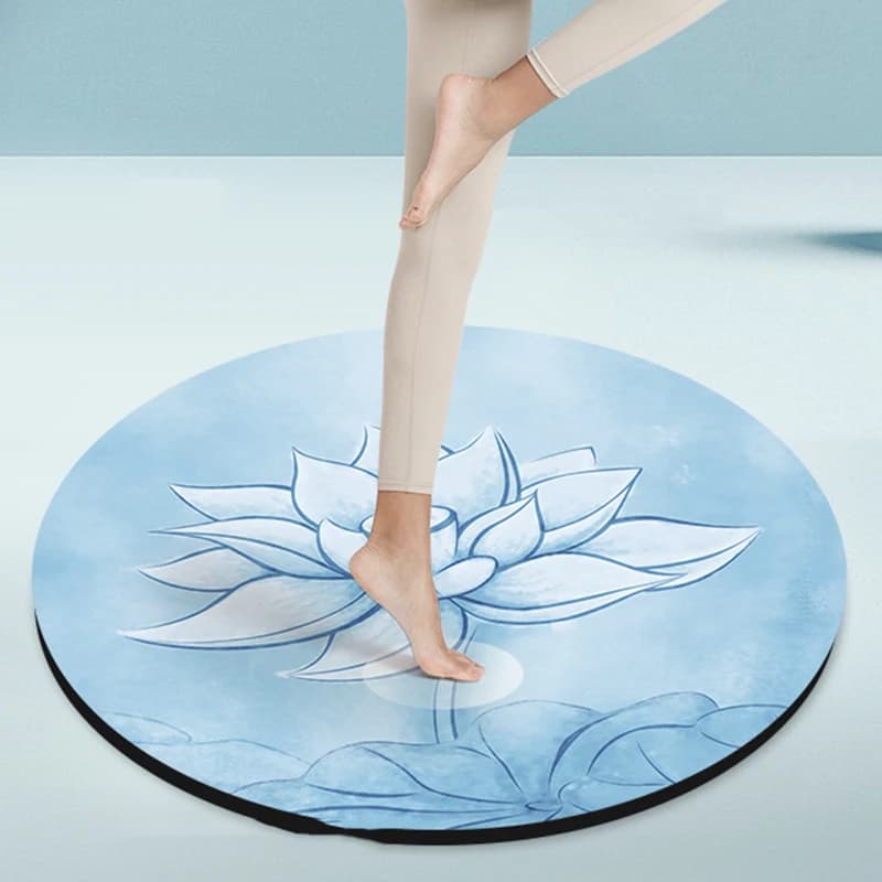 Meditation Mat Skipping Rope Yoga Mat Fitness Cushion Rubber Anti Slip Silent Thickened Widened Circular Mat Fitness Equipment