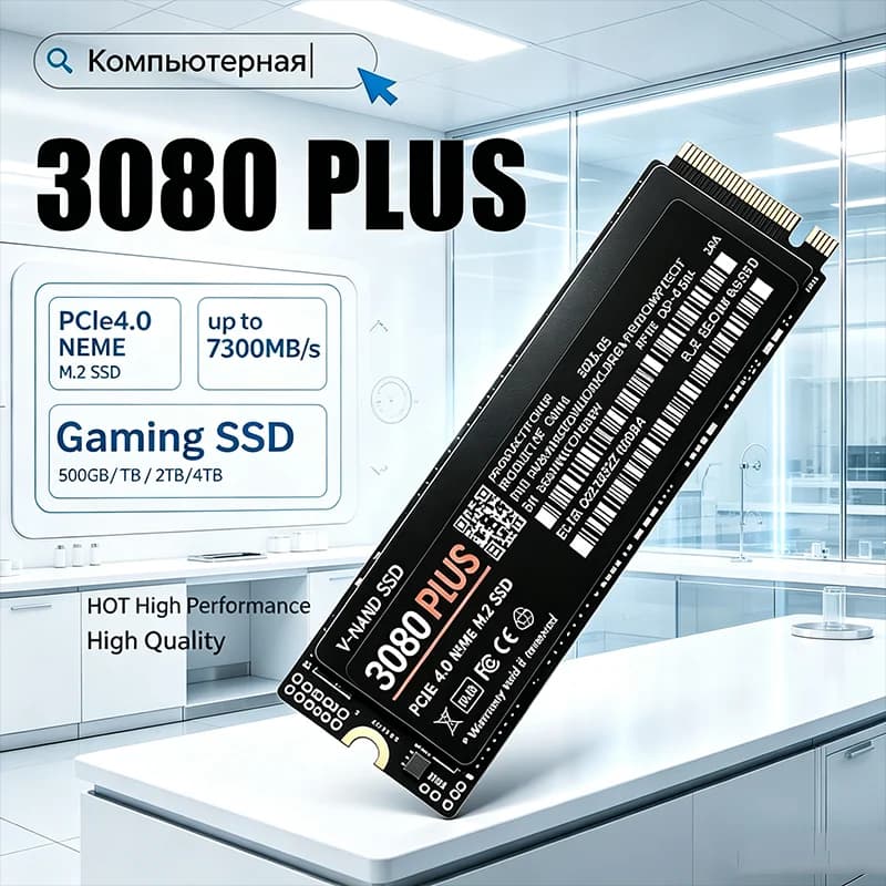3080 PLUS NVMe M.2 2280 SSD PCIe Gen4.0 X4 500GB 1TB 2TB 4TB 7300MBs TLC 3D NAND gaming drive for PS5 laptop PC 2026 NEW