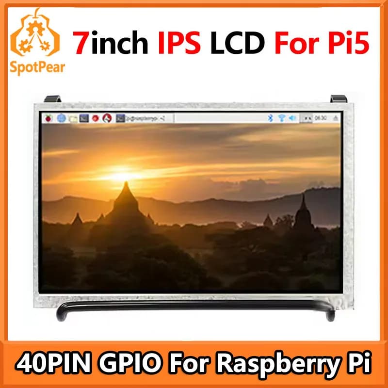 Display IPS da 7 pollici con interfaccia LCD 1024×600 DPI Raspberry Pi da 7 pollici per Raspberry Pi