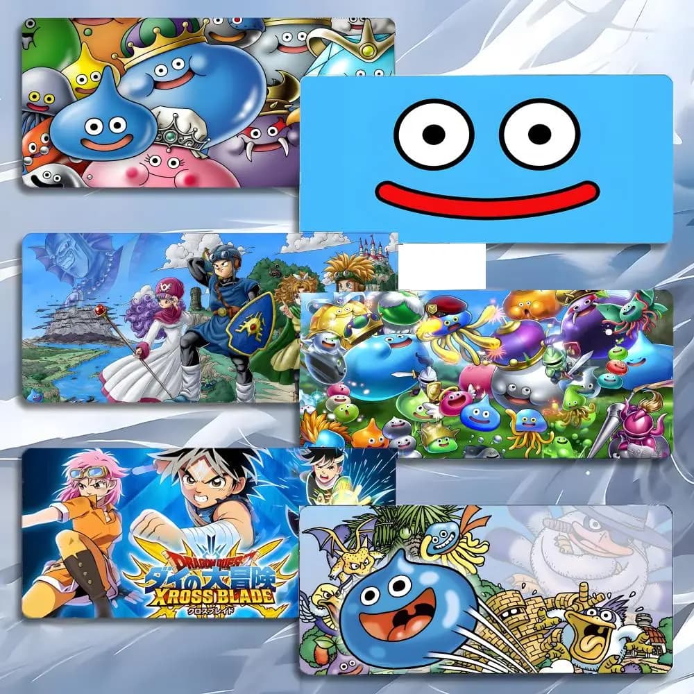 Tappetino per mouse classico per giochi fantasy D-Dragon Quest, tappetino per mouse grande per gaming, con bordi rinforzati, per PC e scrivania