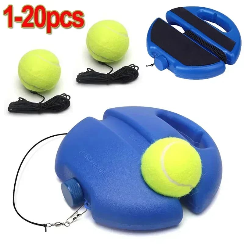 Allenatore da tennis con 1 palla da tennis per principianti, set di rimbalzatori da tennis per allenamento autonomo, attrezzatura ausiliaria per l'allenamento