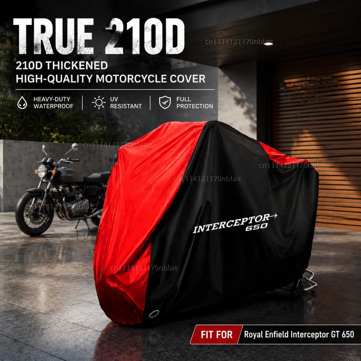 For Royal Enfield Interceptor GT 650 2018-2026 210D Motorcycle Cover Waterproof Dustproof UV Protection Moto Rain Cover