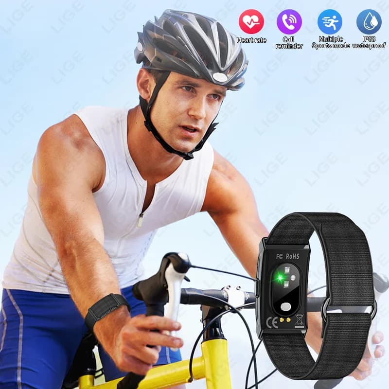 Smartwatch LIGE con Monitoraggio Frequenza Cardiaca e Pressione Sanguigna, Contapassi, Tracker Fitness, Braccialetto Elettronico per Uomo e Donna