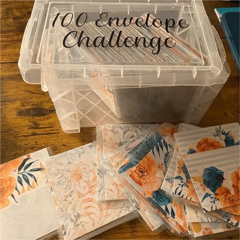A13M 100 Envelope Challenge Box Set Easy and Fun Way to Save 10,000, 100 Envelopes Money Saving Challenge Box