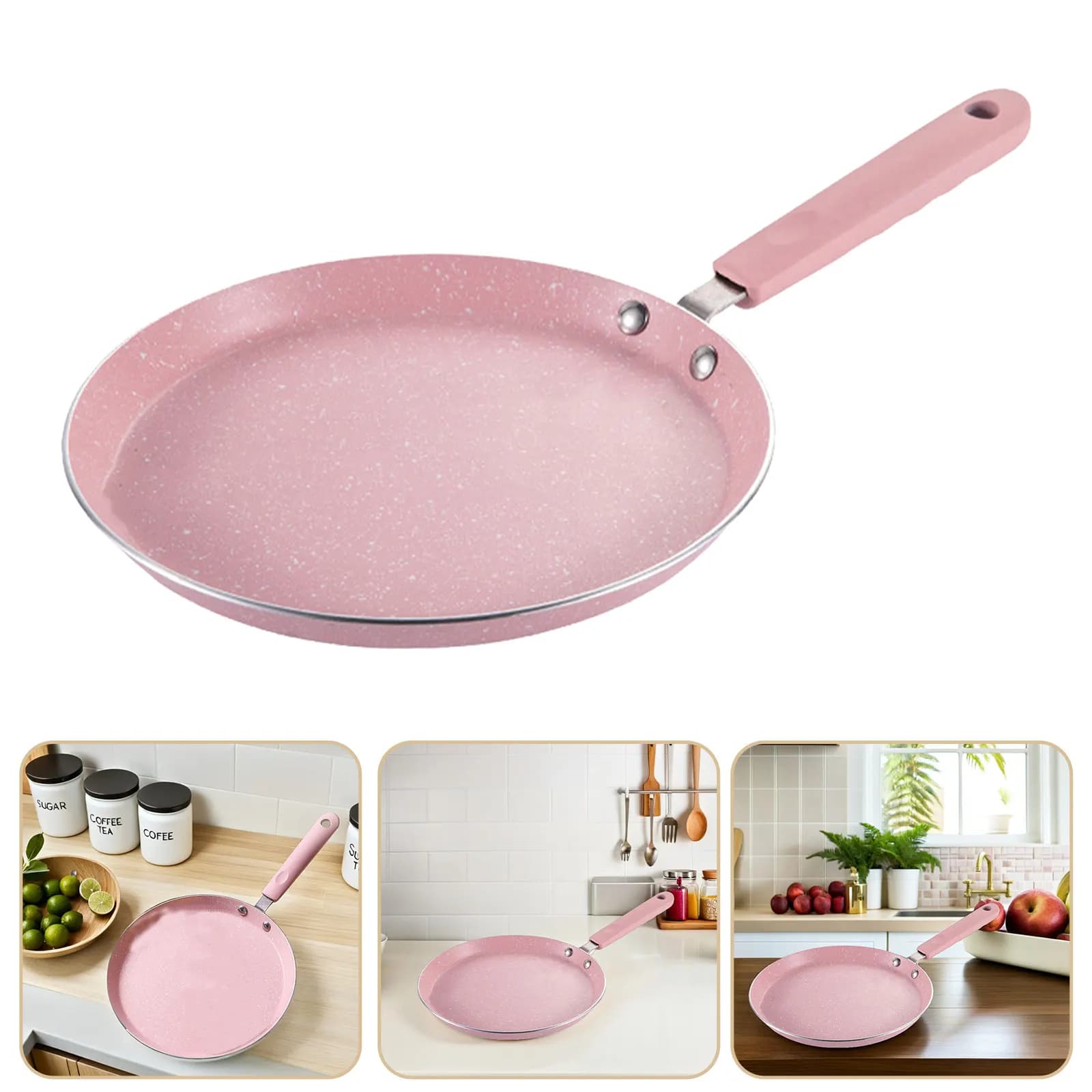 Padella in Pietra Maifan Antiaderente in Lega di Alluminio di Grado Professionale con Manico Robusto per Bistecche, Pancake e Cottura