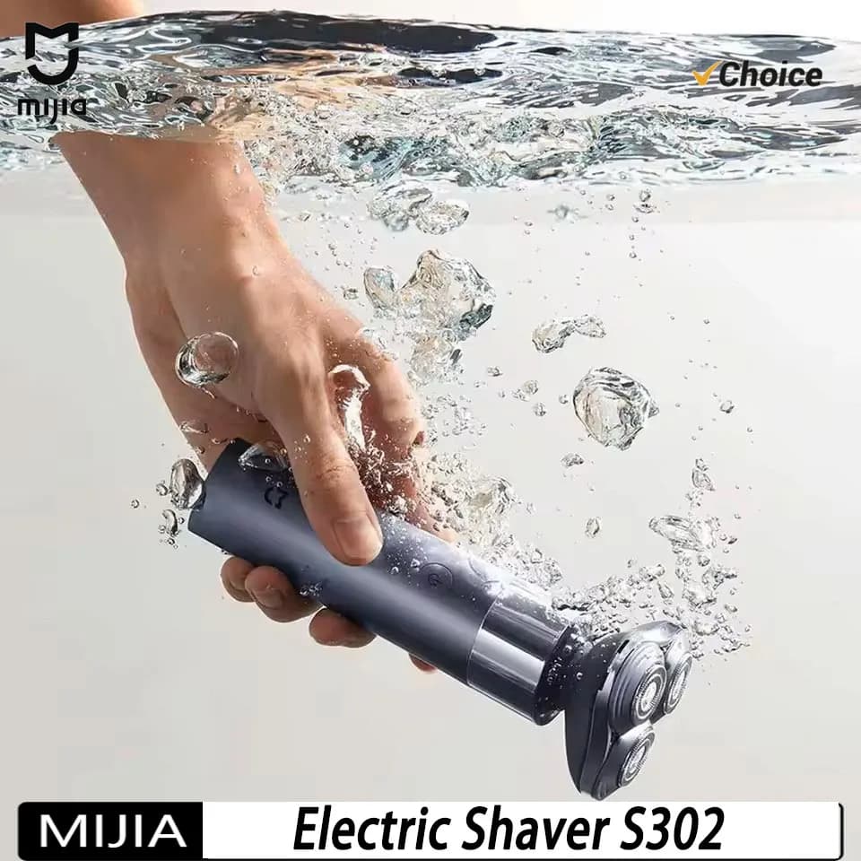 MIJIA Electric Shaver S302 Men's Beard Trimmer Machine Shaving Portable Flex Razor IPX7 Washable Dry Wet Machine Shaving CN