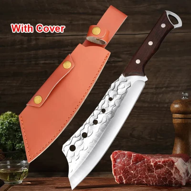 Coltello pesante per tagliare le ossa Mannaia per pollo Carne Verdura Coltelli da cucina Chef Cottura Macellaio Disosso Coltello multiuso Manico in legno Strumento