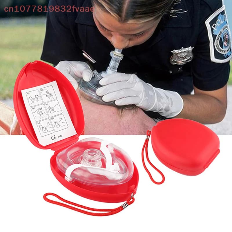 1Pc Artificial Respiration One-Way Breathing Valve Mask First Aid CPR Breathing Mask Protect Rescuers Mask Accessories