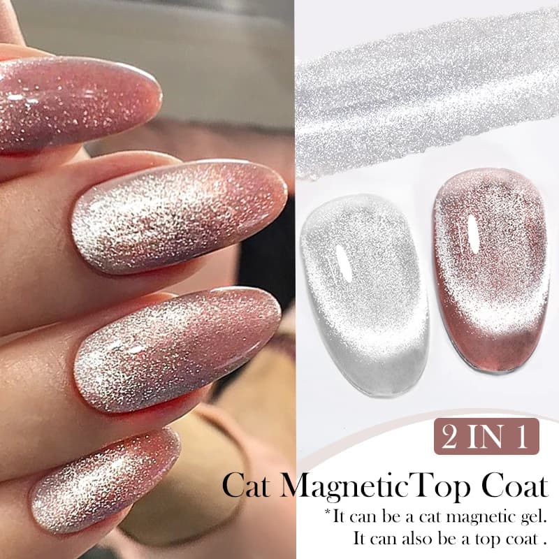 LILYCUTE 7ml Gatto Magnetico Top Coat Smalto per unghie Soak Off Copertura completa Splendido colore Gel Manicure Nail Art Gel Vernice