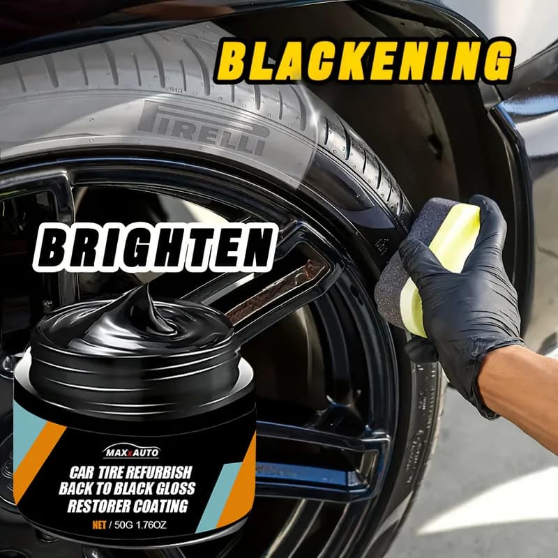 Restauratore di cera per pneumatici per auto Gloss Enhancer Pannello in plastica trasparente Rinnovo Agente di rivestimento Pneumatico Ritorno al nero Shine Enhancer Polish