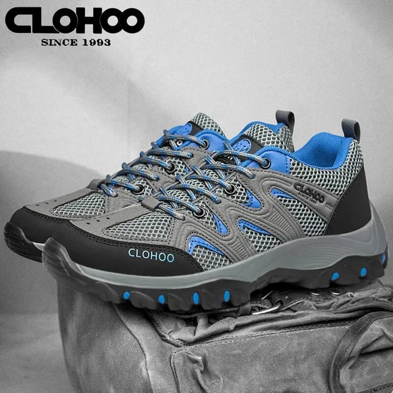 CLOHOO Scarpe da trekking antiscivolo da uomo, traspiranti, casual, per camminare, correre, scarpe sportive, sneakers in rete, 2024, leggere, per jogging all'aperto