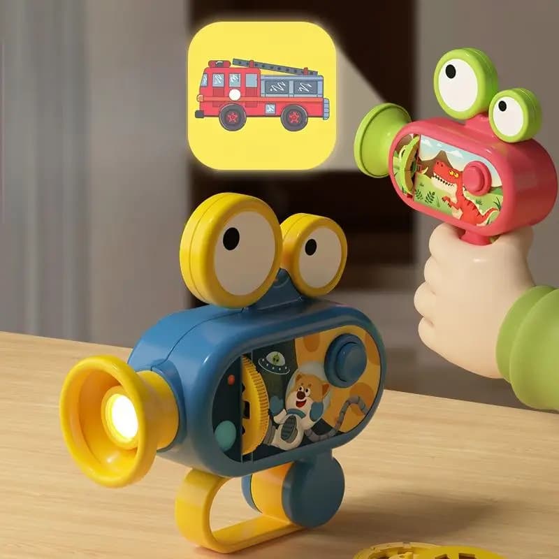 Set di 1 Proiettore Giocattolo Educativo per Bambini, Torcia Portatile con Proiezione Luminosa e 96 Modelli