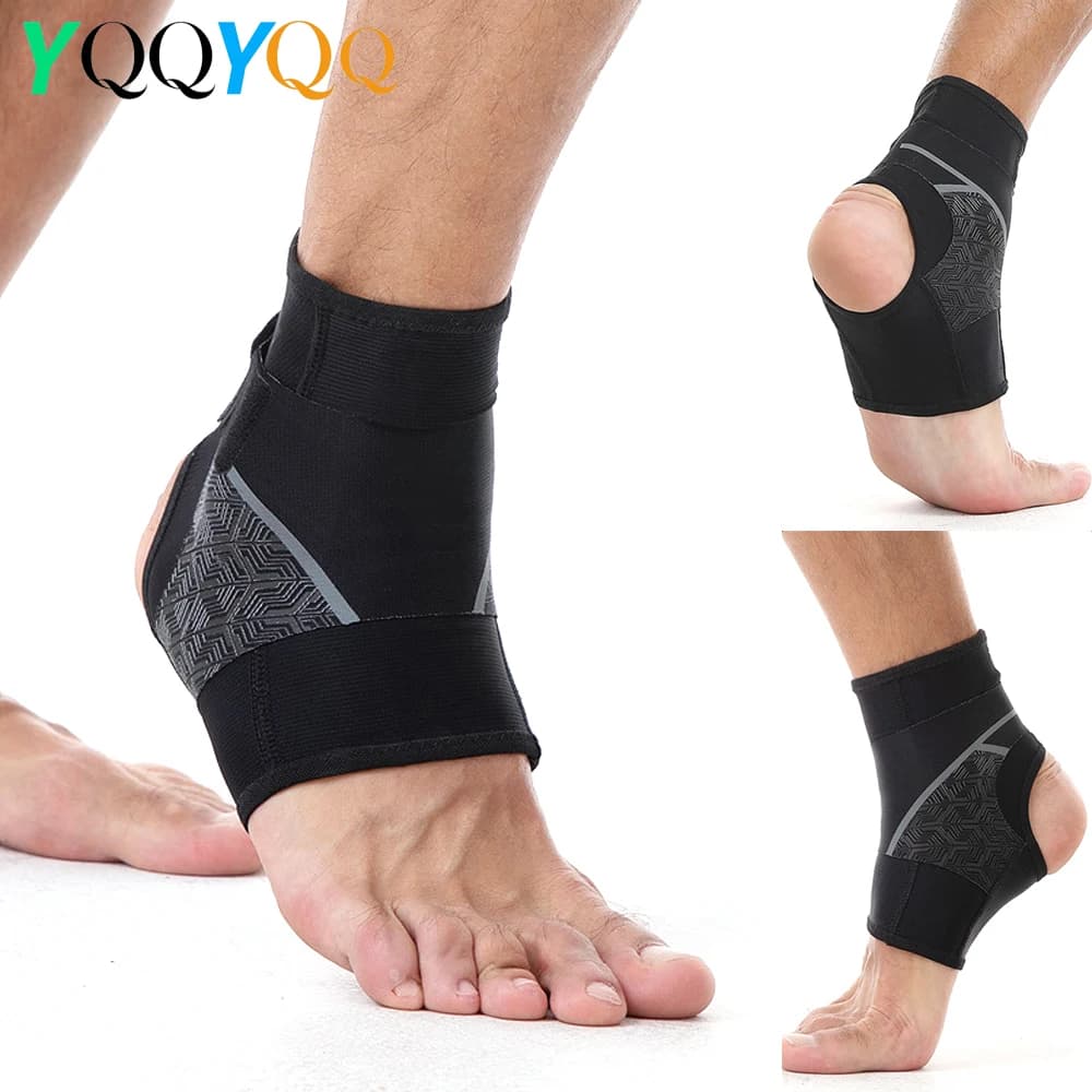 1/2 Pezzi Fascia di Compressione Regolabile per Caviglia, Supporto Traspirante Unisex per Caviglia Lesionata, Recupero da Infortuni