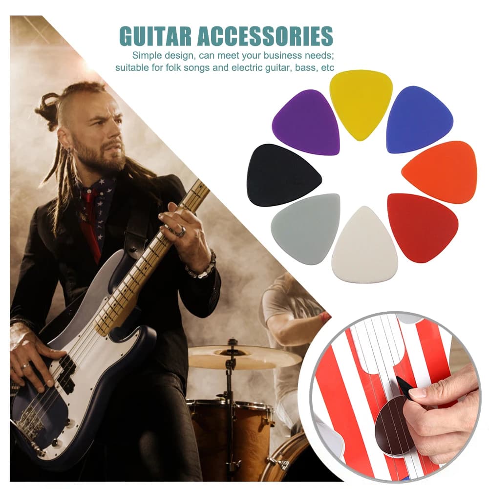 Plettri per chitarra folk da 0,8 mm Plettri Accessori per strumenti musicali leggeri Colori assortiti Accessori per parti di chitarra