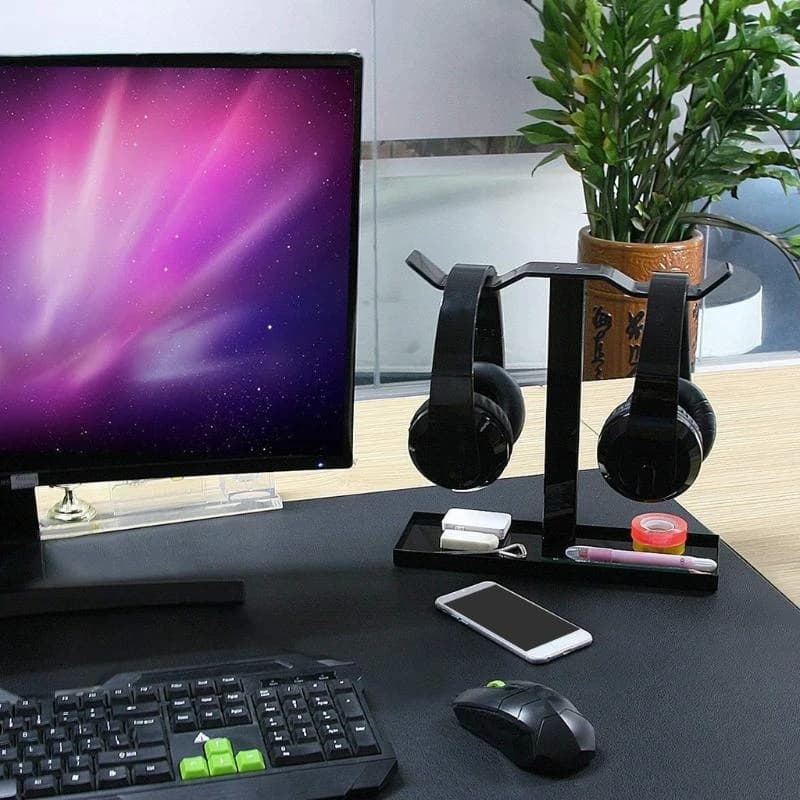 Accessorio protettivo per scrivania da gioco per camera da letto, supporto per auricolari sicuro e stabile