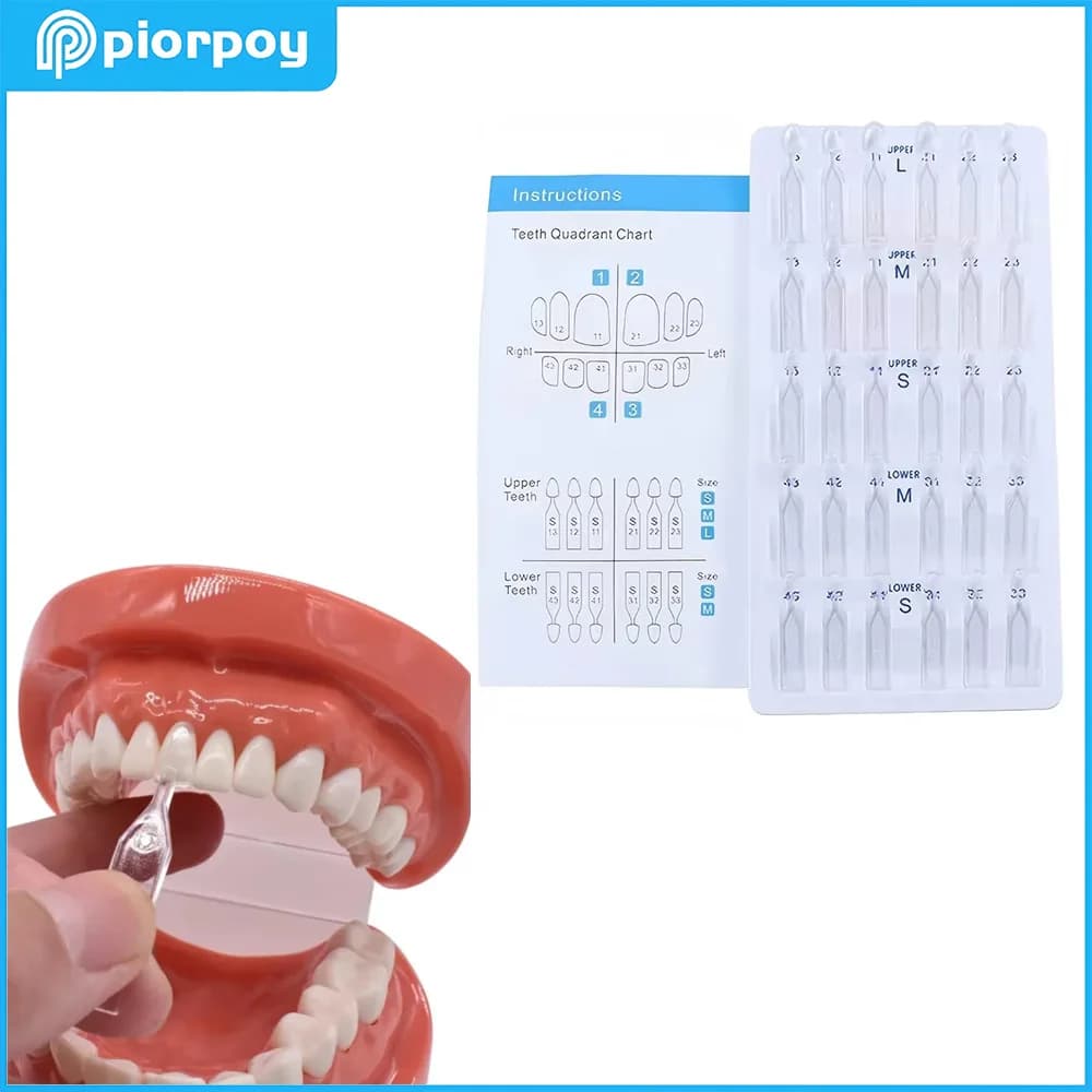 PIORPOY Dentale Impiallacciature In Resina Composita Stampo 30 Pz/scatola Luce Cura Dei Denti Adesivo Anteriore Incollaggio Sbiancamento Strumenti di Odontoiatria
