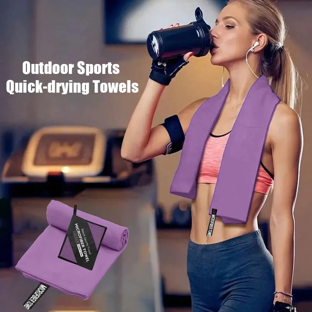 Asciugamano sportivo in fibra superfine ad asciugatura rapida, morbido e confortevole, anti-sabbia, ad alto assorbimento d'acqua, asciugamano da fitness, asciugamano da viaggio