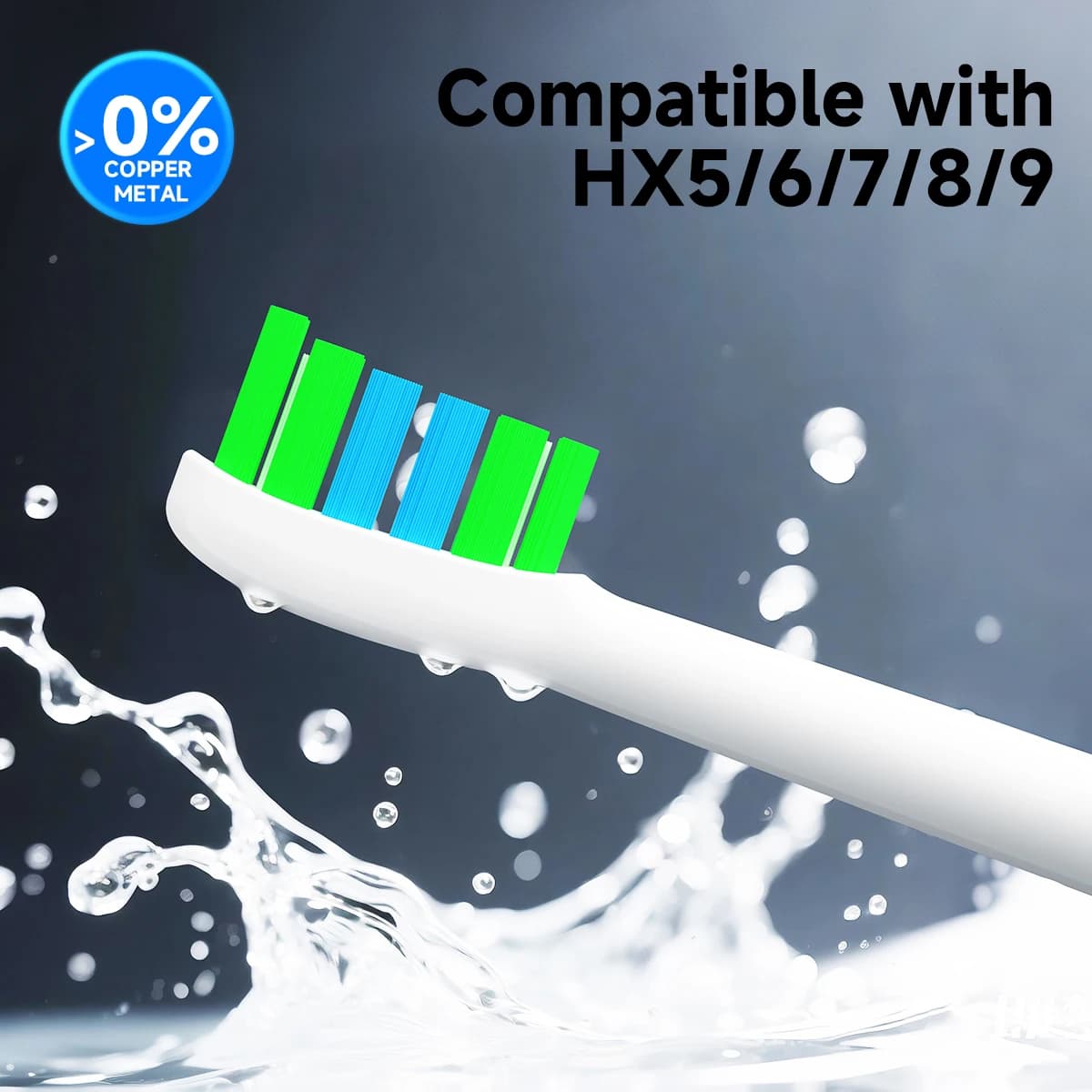 Replacement heads compatible with Philips Sonicare DiamondClean HX5/HX6/HX9 HX6064HX6100 electric toothbrush heads
