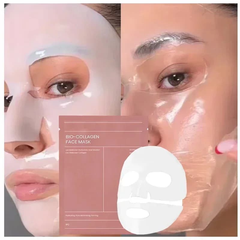 Bio Collagen Face Mask Sleaching Barrier for Solid Skin Repair Reduce Pores Moisturizing Mask for Professional Face